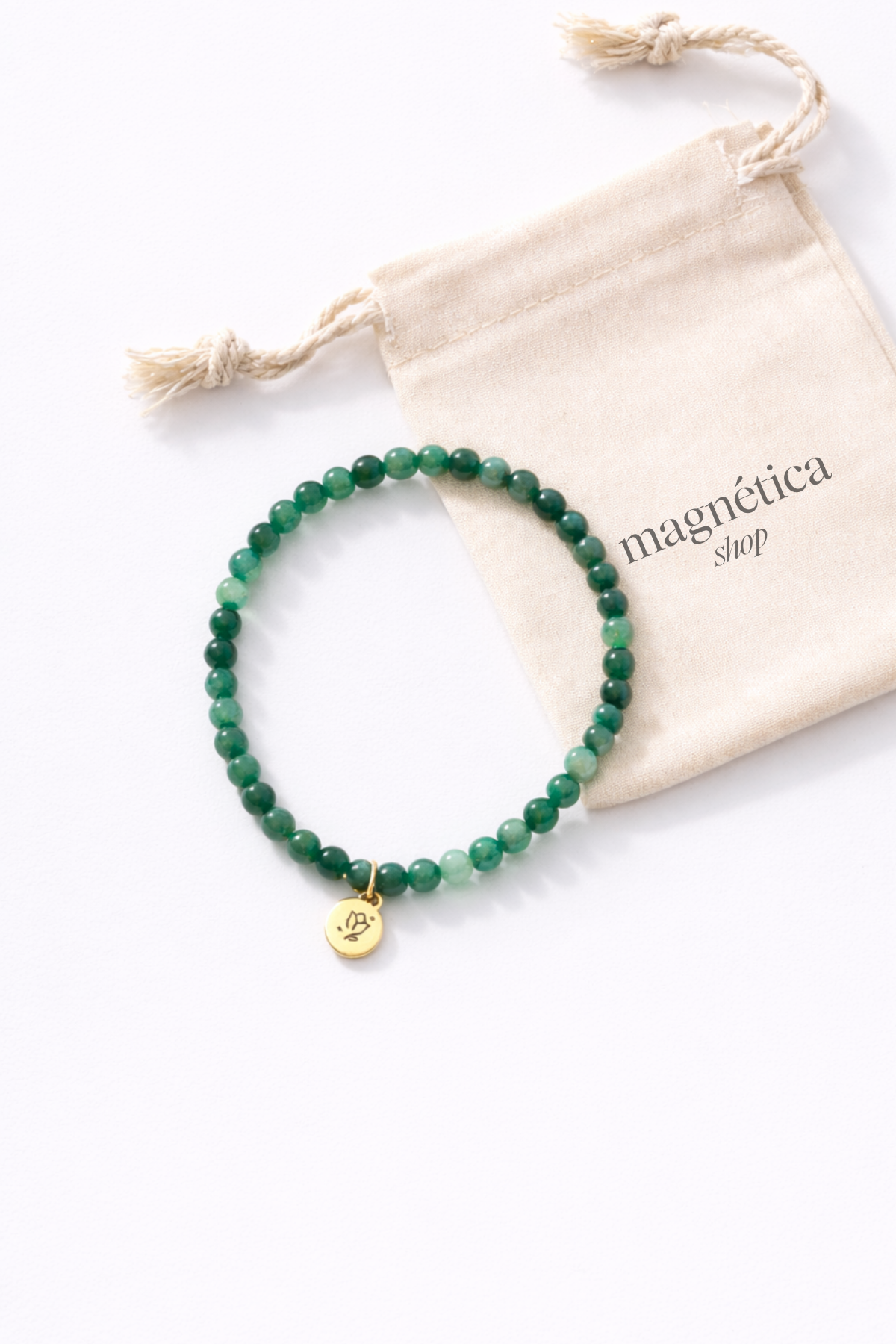 Pulsera de Ágata verde | equilibrio – bienestar