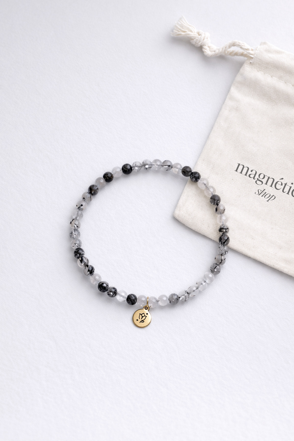 Pulsera de cuarzo turmalinado | protección – equilibrio