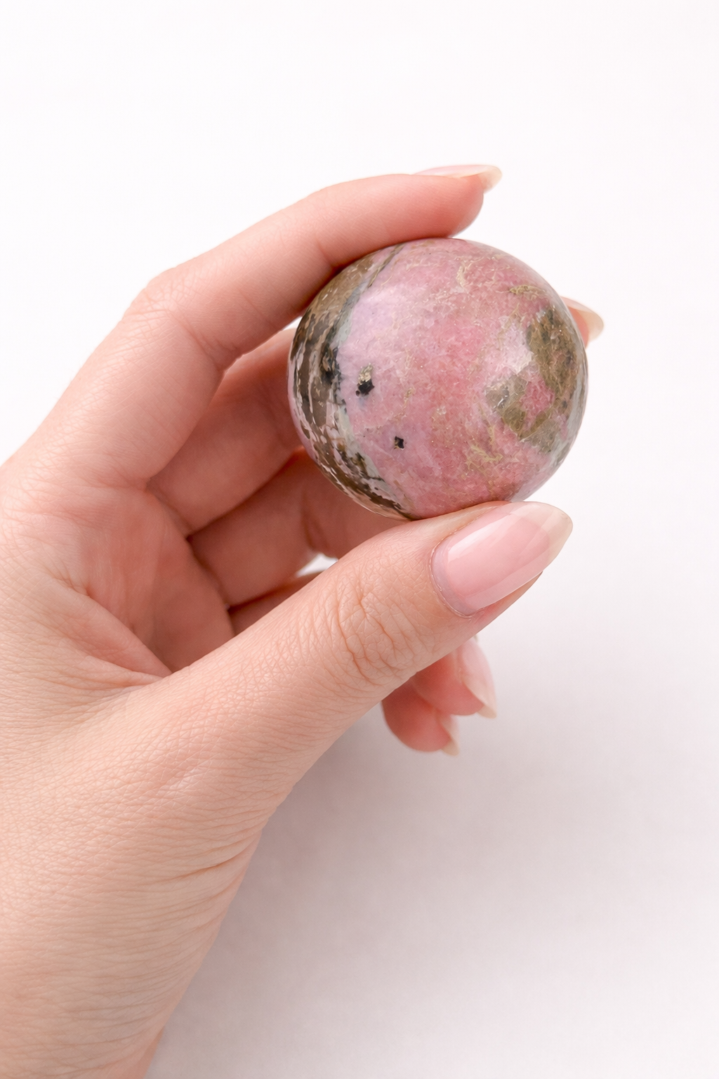 Esfera de Rodonita | tristeza – ruptura – sanación